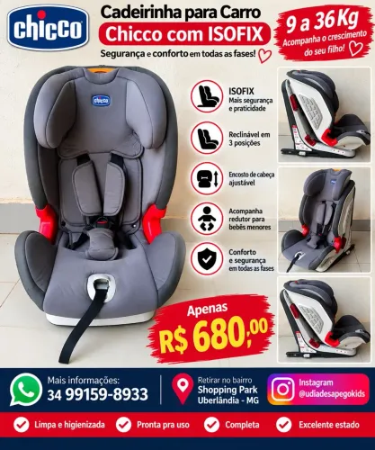 Cadeira para auto Chicco com ISOFIX 