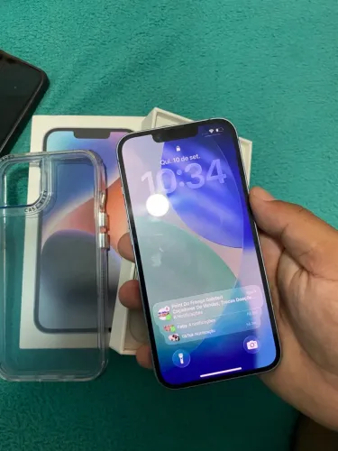 iPhone 14 - Bom Estado / Bateria 75% / Caixa e Capa Inclusos
