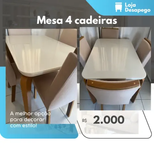 Mesa com 4 Cadeiras