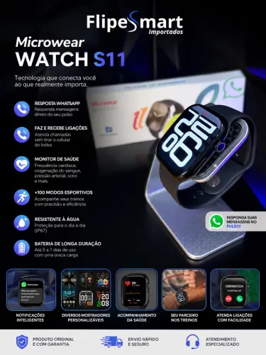 Watch S11 idêntico ao da maçã(Responde whatsapp)
