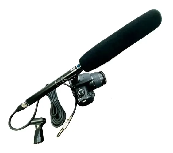 Microfone Shotgun Profissional condensador cardiode LeSon HTL81 Direcional XLR P10 P2