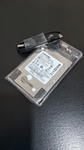 HD EXTERNO TOSHIBA 1TB USB 3.0 + CASE ACRÍLICA | TESTADO E SAUDÁVEL