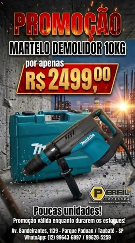 Vendo MARTELO DEMOLIDOR 10Kg Makita- NOVO