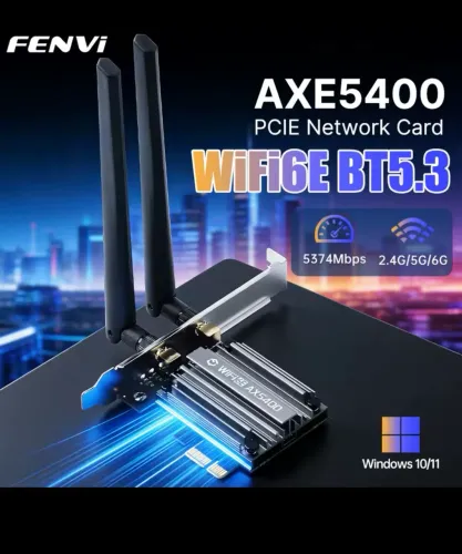Placa Wi-Fi 6E AX5400 Fenvi MT7922 PCIe + Bluetooth 5.3 ? Nova. 