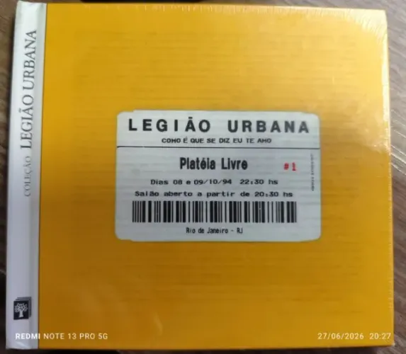 CD LEGIÃO URBANA - Plateia Livre #1 - Coleção Abril - NOVO / Lacrado