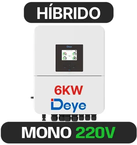 INVERSOR DEYE MONO HIBRIDO 6KW 220V 2MPPT