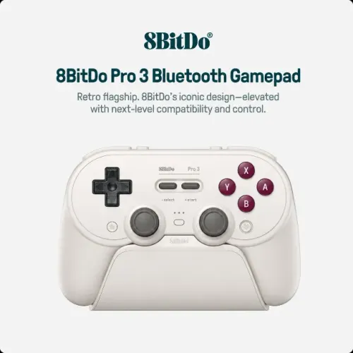 Controle 8BitDo Pro 3 Bluetooth 2.4G USB com Dock G-Classic