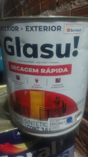 Tinta pra madeira e metal nova ! Suvinil branco acetinado pra quem gosta de tinta de qual