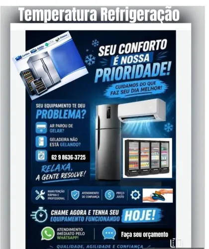 Deixe seu clima Perfeito:Consertos e Manutenção:Ar condicionado/Geladeiras e outros