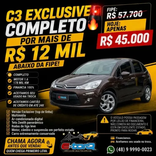 Citroen C3 Excl. 1.6 VTI Flex Start 16V 5P Aut. 2019