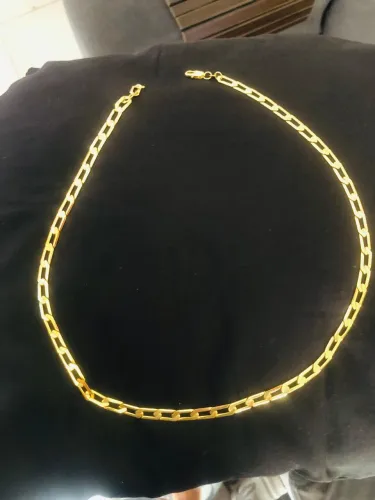 Cordão de corrente grossa semijoia