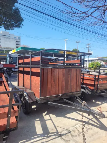 Reboque para cavalo novo de fábrica carretinha dois eixos