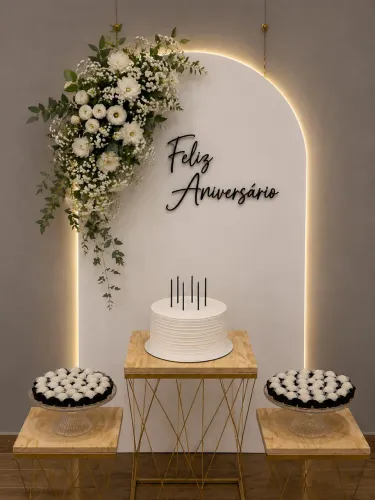 Mesa de decoração para festa