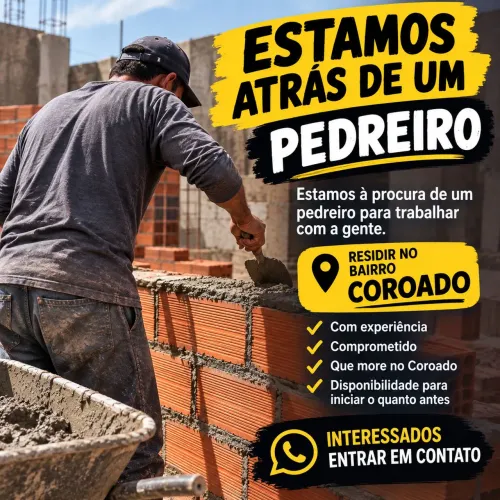Vaga para pedreiro