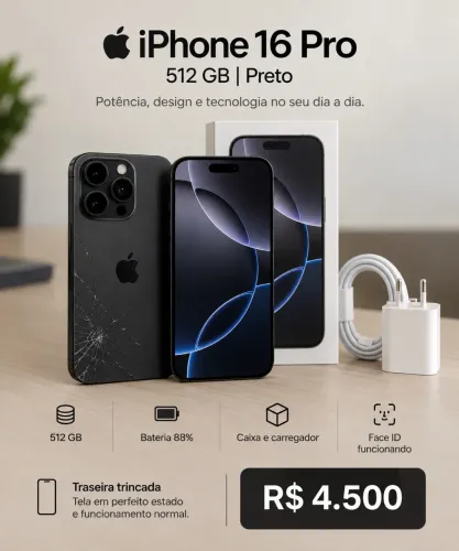 IPHONE 16 PRO 512GB preto