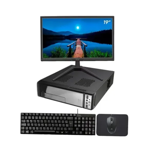 Pc Office SFX Completo Intel i3 2120, 4GB, SSD 128GB, Fonte 200W com Monitor 19" - WZetta