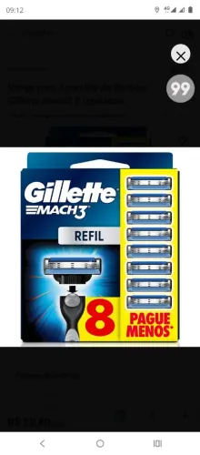 Recarga Mach 3 com 8 unidades