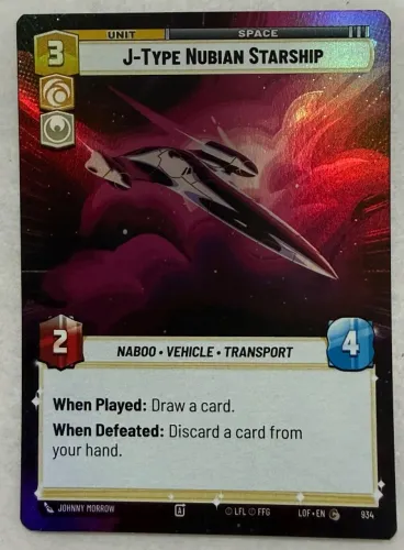 Star Wars Unlimited J-Type Nubian Starship Hyperspace Foil 934