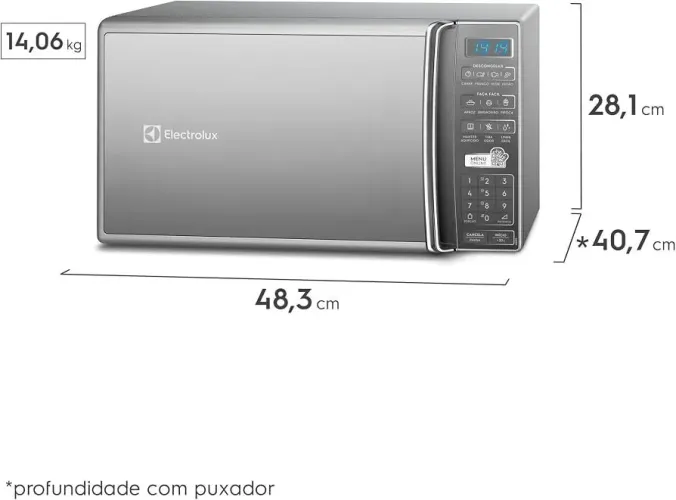 Microondas eletrolux 27 litros
