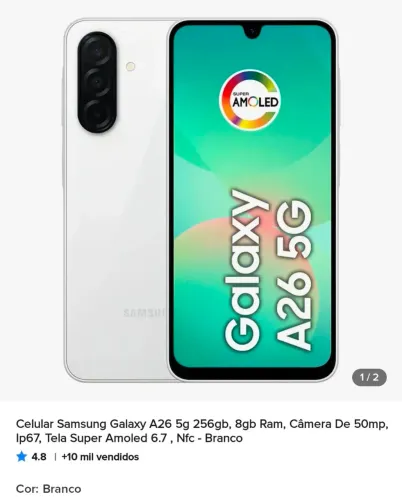 Vendo Celular SAMSUNG A26 Avista
