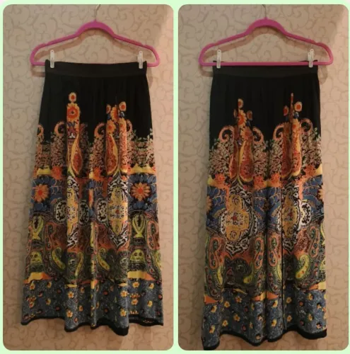 Saia longa estampada Forever 21 g | viscose | cintura elástica