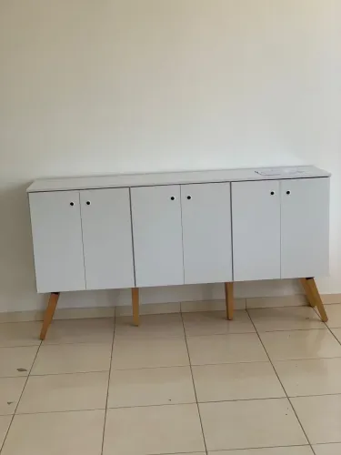 Balcão Aparador Buffe Retrô 6 portas