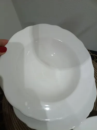 Kit 6 Pratos Risoto em Porcelana 21cm (Pouco Uso)