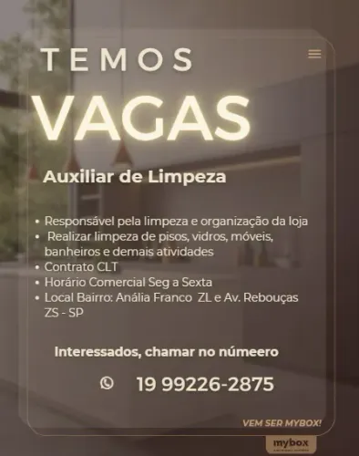 Auxiliar de Limpeza