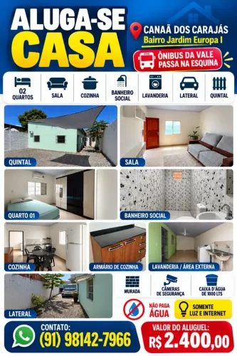 Alugo Casa mobiliada