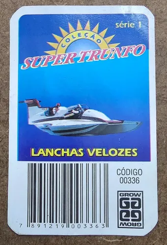 Jogo De Cartas Super Trunfo Grow Lanchas Velozes