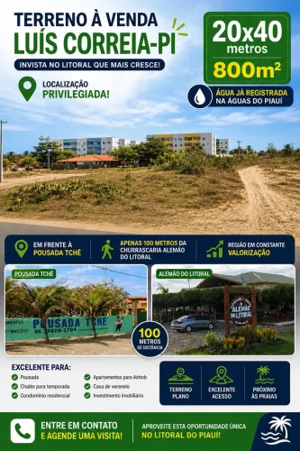 VENDE-SE TERRENO EM LUÍS CORREIA-PI