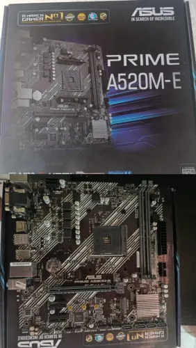 Placa-mãe Asus Prime A520M-E (Usada)<br>R$ 280