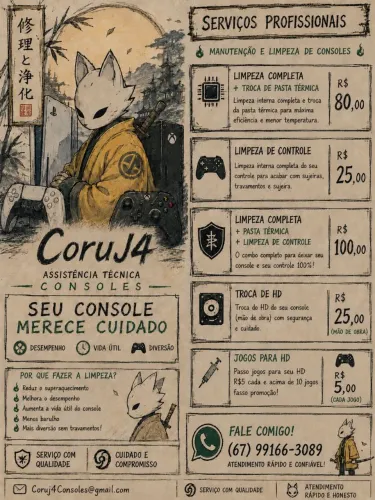Manutenção de vídeo games