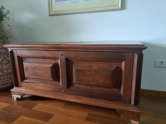 Rack-Baú  Baixo Rústico (120x50x56(h) cm) - Estrutura Madeira Maciça - compensado laminado