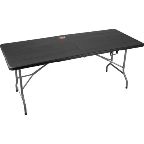 Mesa dobrável retangular, 180 cm, preta, VONDER 