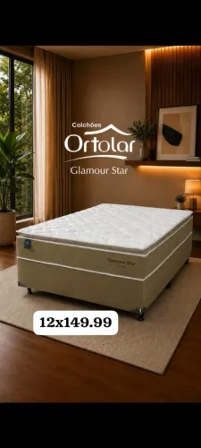 Cama glamour star Ortolar casal frete grátis+2 travesseiros de brinde