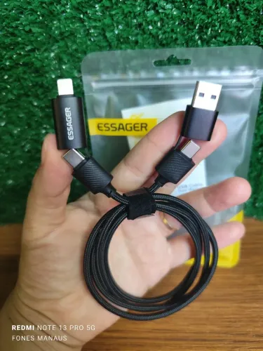 Cabo USB 4 em 1 Essager 65W original
