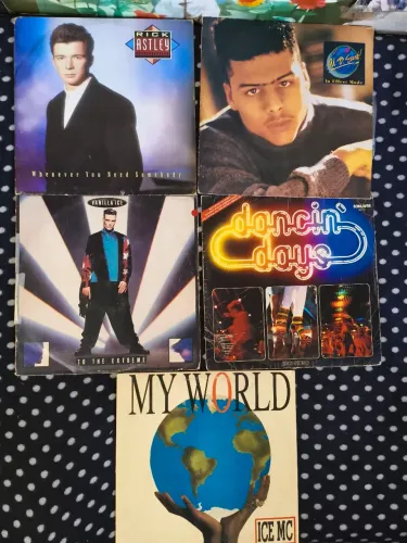 5 lps vinil dance Vanilla Ice MC Rick Astley