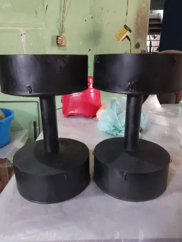 Halteres caseiros de latas fixo 6,5kg
