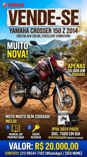Moto crosser muito nova,para quem não quer ter dó de cabeça