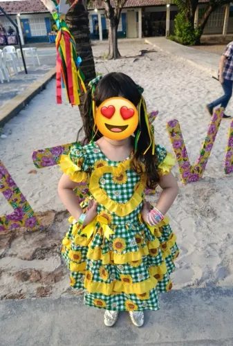 Vestido junino, tamanho 5