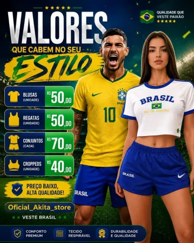 ? Camisas da Seleção Brasileira 2026 - Primeira Linha Premium