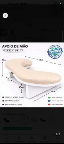 Suporte apoio de mão ergonômico
