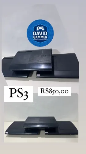 PS3 super slim desbloqueado, já vai com Futbol