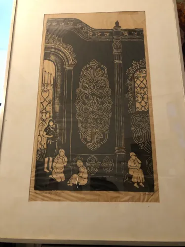 Quadro xilogravura misabel Pedrosa