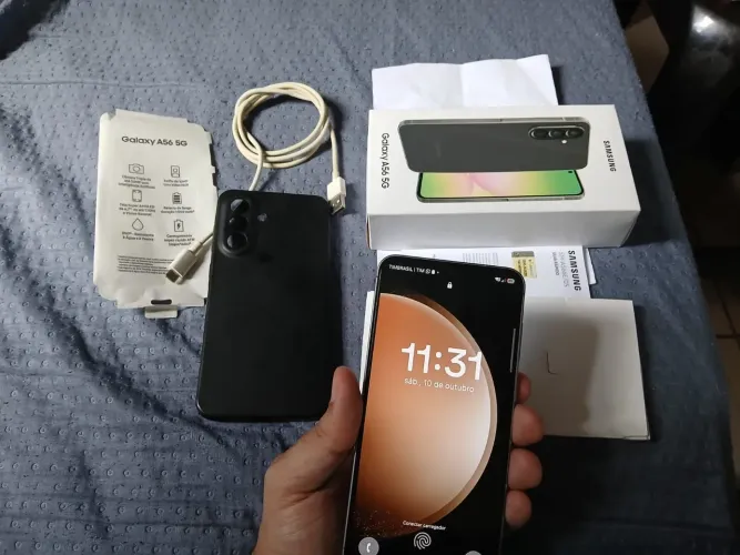 Samsung A56 5G com caixa e nota