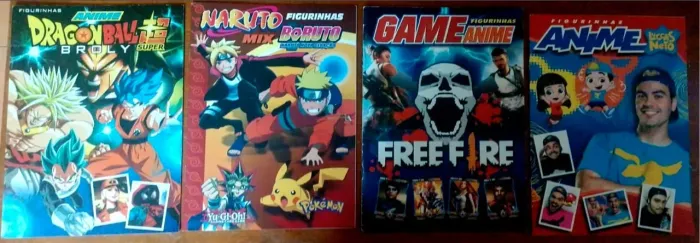 Álbum de Figurinhas Piratinhas (Show de Prêmios) - Dragon Ball, Pokémon e Naruto