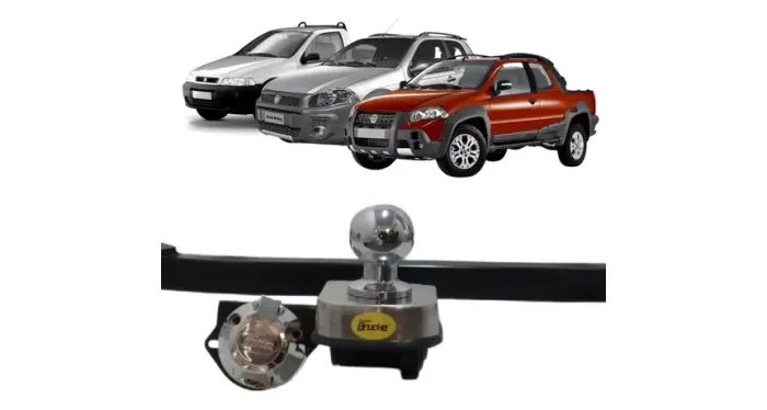 Engate Reboque Traseiro Fiat Strada Todas 1998 até 2020 