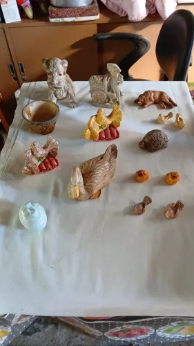 Lote de decoração em gesso da década de 80/90.