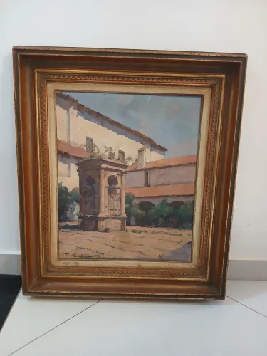 Quadro Assinado Túlio Mugliaíni - Moldura Clássica | 58 x 66 cm